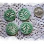 Mosaic Tiles ~LOVELY LEAVES~ 4 Kiln Fired Clay