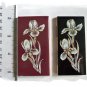Mosaic Tiles ~WHITE IRIS on Black or Burgandy~ 1 Focal