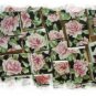 Mosaic Tile ~PRETTY~CHINTZ ROSES~on Black~ 50+ HM Tiles