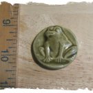 Mosaic Tiles ~MED. OLIVE FROG~ 1 Kiln Fired HM Clay