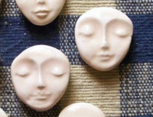 Mosaic Tiles *~GREAT FACES any COLOR~*  2 HM Pottery