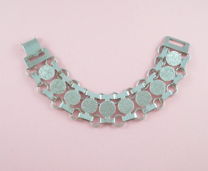 Vintage Sarah Coventry Silver Tone Link Bracelet Mod 60âs Style