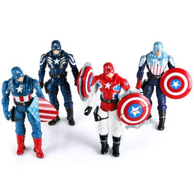 4 pc Captain America Action Figures