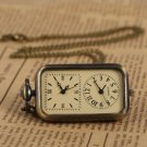 Dual Time Zone Necklace Watch