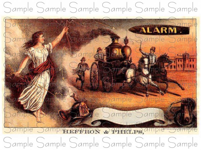 Vintage Alarm Cigar Box Art Printable Digital Ephemera Scrapbooking Altered Art