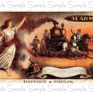 Vintage Alarm Cigar Box Art Printable Digital Ephemera Scrapbooking Altered Art