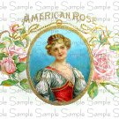 Vintage American Rose Digital Cigar Box Art Ephemera Scrapbooking Altered Art
