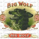 Vintage Big Wolf Digital Cigar Art Ephemera Scrapbooking Altered Art