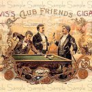 Club Friends Digital Vintage Cigar Art Ephemera Scrapbooking Altered Art