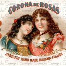 Coron De Rosas Digital Vintage Cigar Art Ephemera Scrapbooking Altered Art