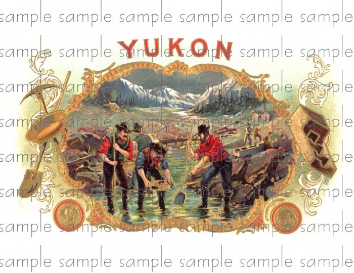 Yukon Vintage Digital Cigar Box Art Ephemera Scrapbooking Altered Art Decoupage