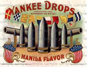 Yankee Drops Vintage Digital Cigar Box Art Ephemera Scrapbooking Altered Art Decoupage