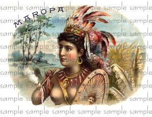 Maropa Vintage Digital Cigar Box Art Ephemera Scrapbooking Altered Art Decoupage