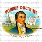 Monroe Doctrine Vintage Digital Cigar Box Art Ephemera Scrapbooking Altered Art Decoupage