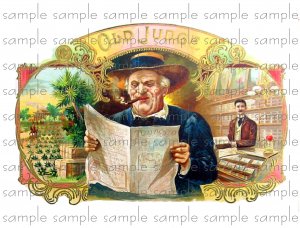 Old Judge Vintage Digital Cigar Box Art Ephemera Scrapbooking Altered Art Decoupage