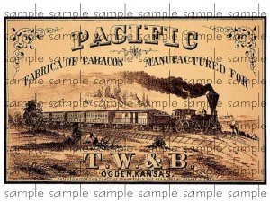 Pacific Vintage Digital Cigar Box Art Ephemera Scrapbooking Altered Art Decoupage