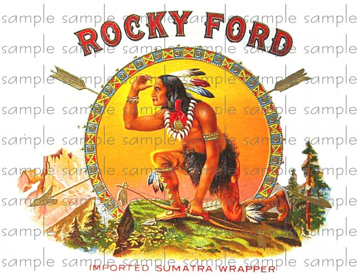 Rocky Ford Vintage Digital Cigar Box Art Ephemera Scrapbooking Altered Art Decoupage