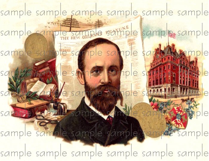 New Orleans Picayune Cigar Box Art Ephemera Scrapbooking Altered Art Decoupage