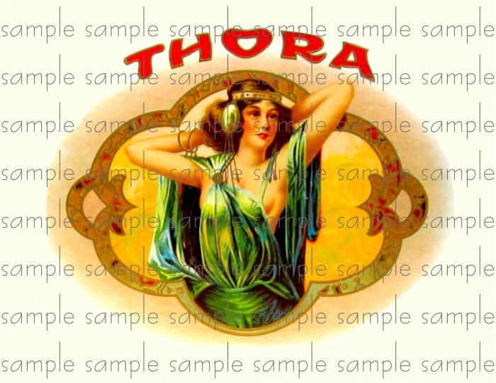 Thora Cigar Box Art Ephemera Scrapbooking Altered Art Decoupage