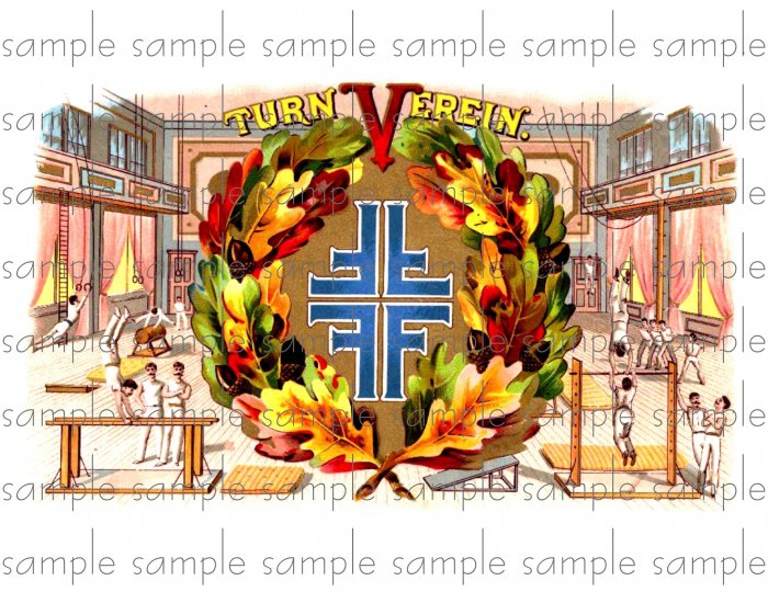 Turn Verein Cigar Box Art Ephemera Scrapbooking Altered Art Decoupage