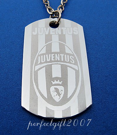 Stainless Steel Juventus FC Dog Tag Necklace Pendant