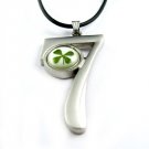 Real Four 4 Leaf Clover Necklace Pendant Number 7