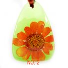 Amber Real Charm Flower Necklace Pendant NO.2