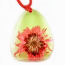 Amber Real Charm Flower Necklace Pendant NO.4
