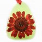 Amber Real Charm Flower Necklace Pendant NO.6