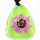 Amber Real Charm Flower Necklace Pendant NO.7