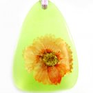Amber Real Charm Flower Necklace Pendant NO.10