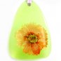 Amber Real Charm Flower Necklace Pendant NO.10