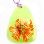 Amber Real Charm Flower Necklace Pendant NO.11