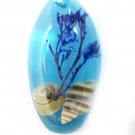 Amber Real Seashell Necklace Pendant Bead Multi-color NO.7