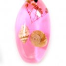 Amber Real Seashell Necklace Pendant Bead Multi-color NO.8