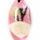 Amber Real Seashell Necklace Pendant Bead Multi-color NO.10