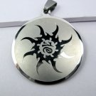Stainless Steel Round Shaped Necklace Pendant Sun