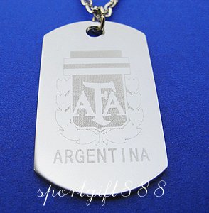 Stainless Steel FC Dog Tag Necklace Pendant Argentina