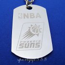 Stainless Steel NBA Club Dog Tag Necklace Phoenix Suns