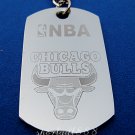 Stainless Steel NBA Dog Tag Necklace Chicago Bulls New