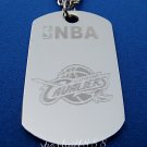 Stainless Steel NBA Dog Tag Necklace Cleveland Cavalier