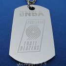 Stainless Steel NBA Dog Tag Necklace Trail Blazers
