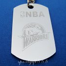 Stainless Steel NBA Dog Tag Necklace Warriors New