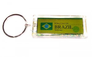 Brazil FC Club solar powered key chain keyring-LCD