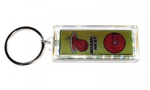 Miami Heat NBA solar powered key chain keyring-LCD
