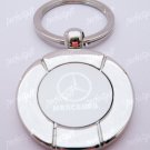 Round Car Chrome Keyring Key Chain New Mercedes Benz