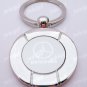 Round Car Chrome Keyring Key Chain New Mercedes Benz