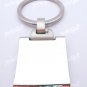 Rectangular Car Chrome Keyring Key Chain New Mitsubishi