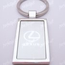 Rectangular Car Chrome Keyring Key Chain New Lexus