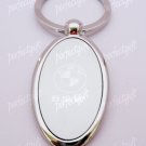 Oval Car Chrome Keyring Key Chain New BMW